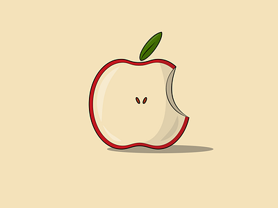 Apple Illustration adobe illustrator apple design flat design fruit graphic design illustration instagram logo side project vector art vector illustration vectorart