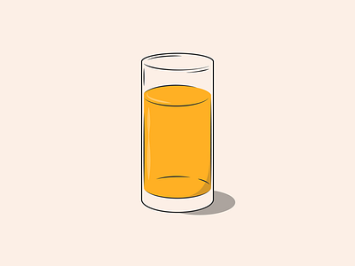 Orange Juice Illustration adobe illustrator design flat design glass graphic design illustration illustrator instagram orange orange juice side project vector art vector illustration vectorart