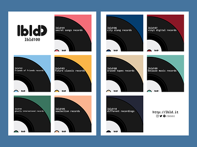 lbld100 branding design illustration logo music newsletter playlists record labels side project