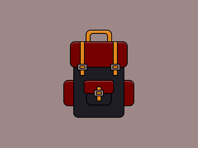 Backpack - Pure CSS illustration backpack codepen css drawing css illustration css3 design flat design html html css illustration pure css ui vector vector art vector illustration