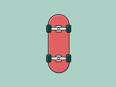 Skateboard - Pure CSS illustration