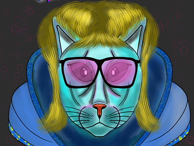 Retro cat cat fashion retro sci fi