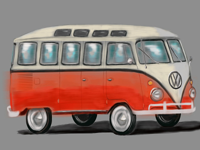 Samba bus art design doodle illustration
