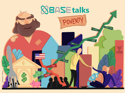 BASEtalks - Poverty bronx software design flat food hope illustration illustrator life lifestyle poor poster poverty sad school