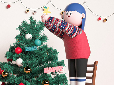 Get ready for Christmas! animation book design branding c4d character character designer christmas cinema4d design graphic illustration poster