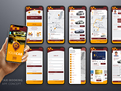 Taxi booking app. Concept adobe illustrator concept figma graphic design mobile mobile app. ui uiux