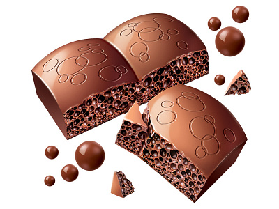 Porous milk chocolate