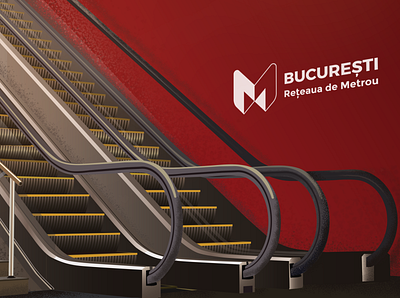 Bucharest Metro Logo branding design illustration logo