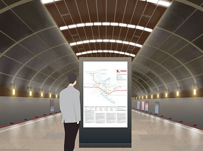 Bucharest Metro Map branding design illustration logo maps vector