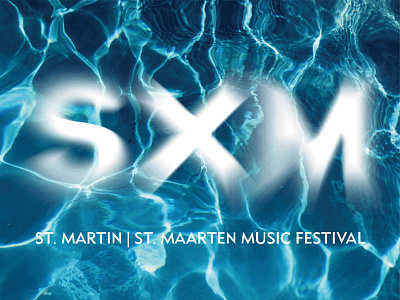 SXMusic Festival blue branding edm electric electronic festival graphic design logo logodesign movement music st martin tropical type art type design typeface typography water waves