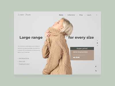 Women's clothes shop design / web design design ecommerce landing shop ui ux web webdesig