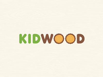 Kidwood brand identity kid logo logodesign logotype wood