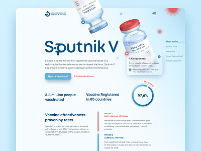 Sputnik V. Website clean corona coronavirus covid-19 covid19 health landing page medical minimal pharmacy safe sputnik sputnik v ui vaccine webdesign website