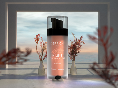 Berrichi Skincare 04 3d 3ddesign 3dproductrendering branding cinema4d design motion graphics productphotography productrendering