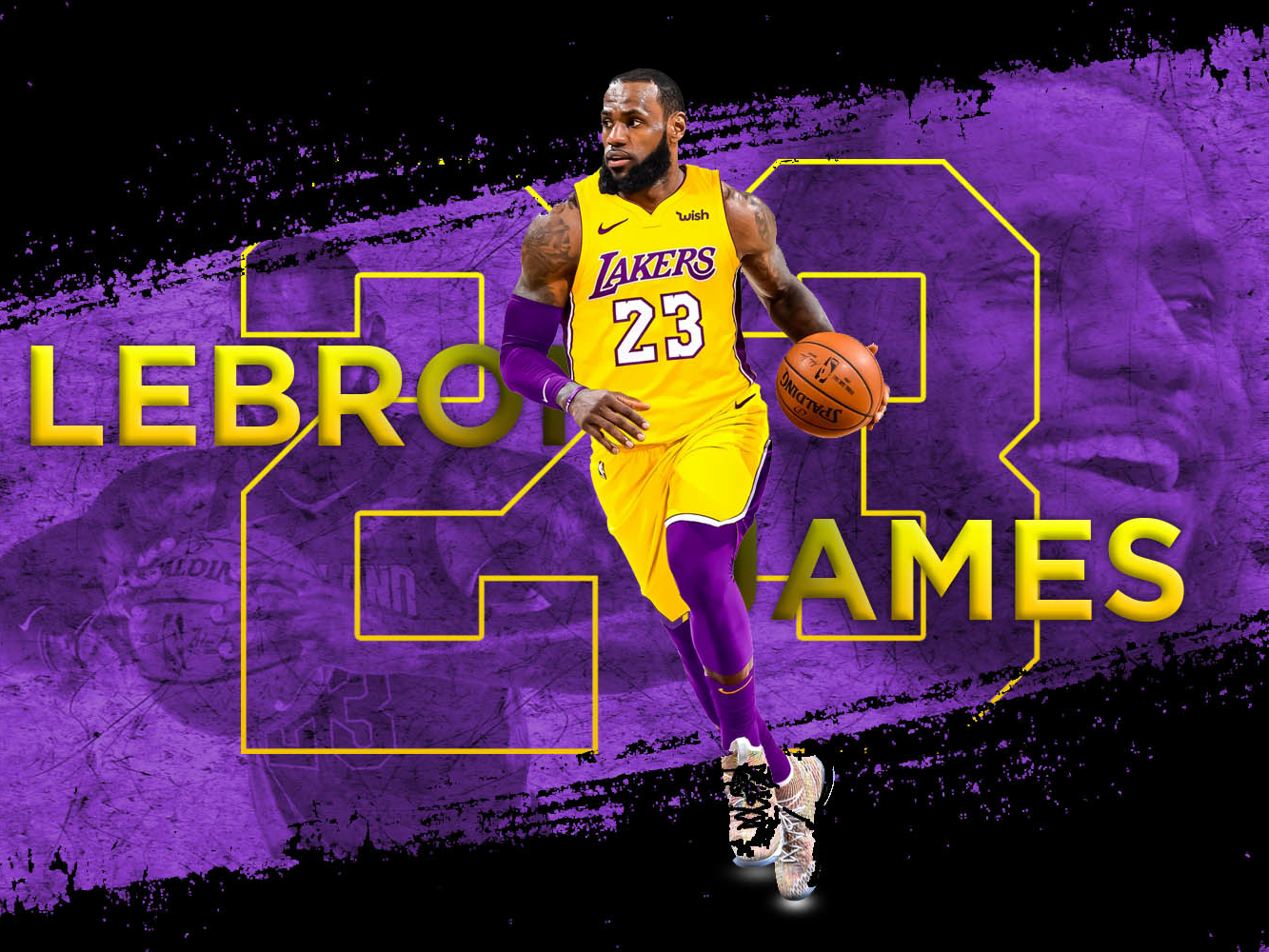 lebron lakers poster