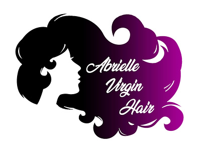 Abrielle Virgin Hair Logo art brand branding business business owner clean design hair hair salon hair stylist identity illustration illustrator logo logo 2d logo a day minimal salon sketch stylist