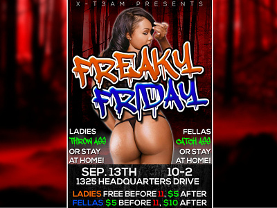 "Freaky Friday" Flyer ad advertising art design flyer flyer art flyer artwork flyer design flyers party party event party flyer party poster photoshop promo promo team promotion website