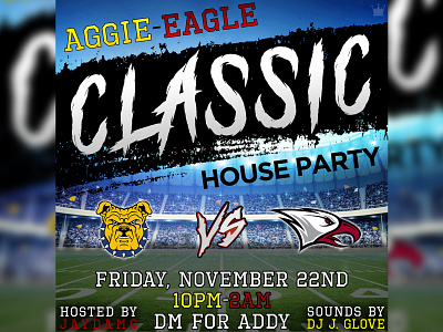 "Aggie-Eagle Classic" Flyer design event event branding event flyer flyer flyer artwork flyer design flyer design template flyer designs flyers football football design graphic art graphic design party party event party flyer party poster poster art poster design