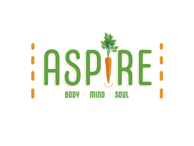 Aspire Logo branding clean concept food healthy logo restaurant type typography