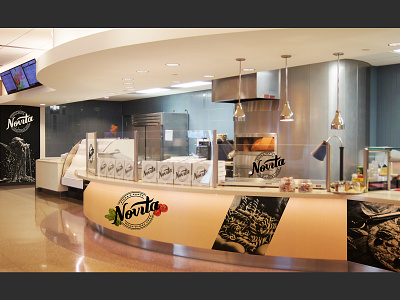 Novita Cafe Mock Up branding concept food logo logotype mock up pasta restaurant type