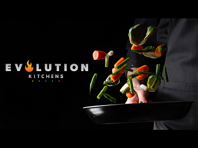 Evolution Kitchens Logo brand identity branding food