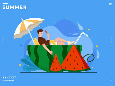 Summer design illustration