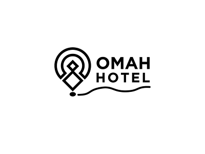 Omah Hotel logo branding design flat identity illustration illustrator lettermark logo monogram vector