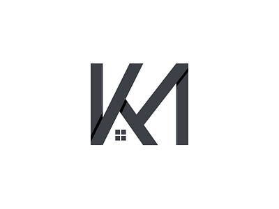 KM logo concept art brand branding clean design flat hotel branding icon identity illustrator logo minimal monogram real estate vector