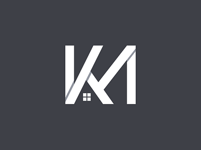 KM logo concept art brand branding clean design flat identity illustrator logo minimal monogram vector