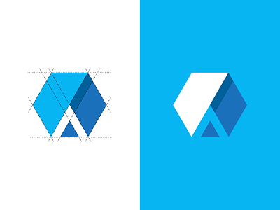 A + Hexagon logo concept