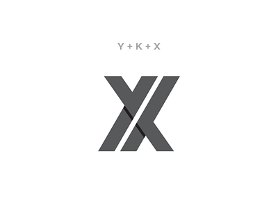 YKX monogram logo art brand branding design flat identity illustrator logo monogram vector