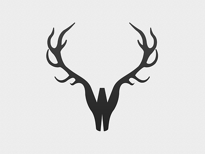 Wild Highlander Ident antlers black white w branding illustration logo stag vector