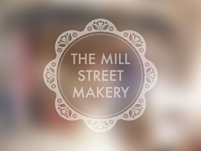 The Mill Street Makery Branding circle flowers haberdashery illustration ornate vector window