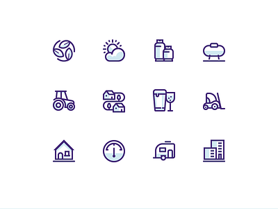flogas icons energy icon icons set illustraion illustrator purple ui