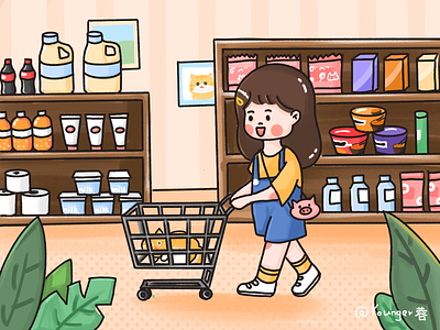 购物 illustration 故事