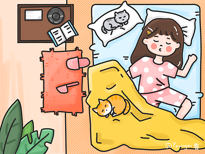 睡觉记😪 design flat illustration 故事