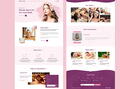 Beauty Spa graphic design website