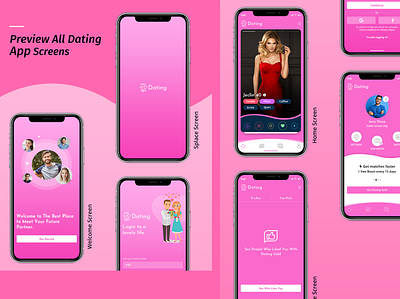 Dating App app design graphic design ui