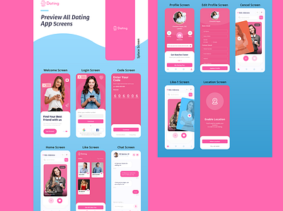 Dating App-1 app design graphic design ui