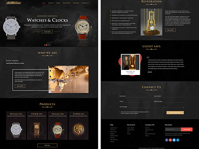 Watche And Clock design ui ux web website