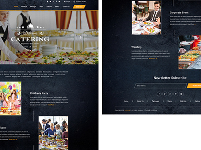 Catering design ui ux web website