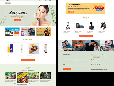 Herbal design ui ux web website