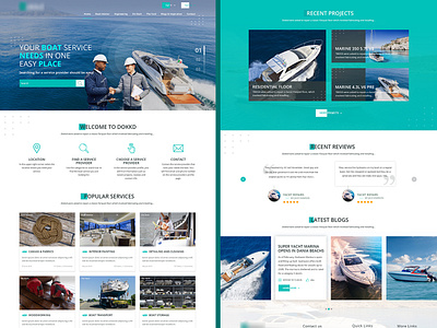 Yacht design ui ux web website