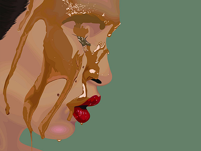 Wett adobe illustrator chocolate drawing girl graphic design illustration portrait vector vector artwork