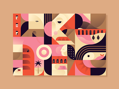 36 days of type 2/6 completed ;) abstract building cubism flat geometry illustration miguelcm