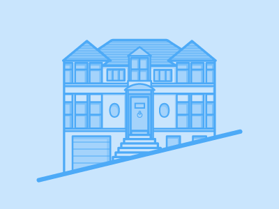 Blue House San Francisco by Miguel Camacho on Dribbble