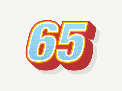 Number 65 illustration lettering miguelcm numbers typography