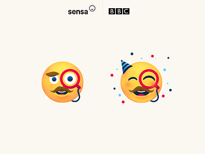 sensa x BBC emojis app bbc branding design emoji illustration product ui ux