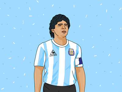 'Gracias a la pelota' – Diego Maradona, 1968-2020 football illustration maradona miguelcm procreate