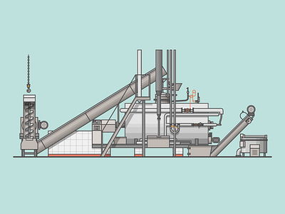 Digester Facility biomass conversor digester facility food industry industrial linework machine miguelcm